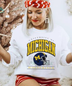 University of Michigan Wolverines est 1879 helmet retro shirt