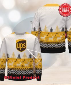 Ups Wool Logo Reindeer Snowflake Ugly Christmas Sweater