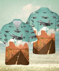 Us Air Force Arizona Air National Guard F 16 Fighting Falcon Trendy Hawaiian Shirt