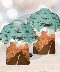 Us Air Force Arizona Air National Guard F 16 Fighting Falcon Trendy Hawaiian Shirt