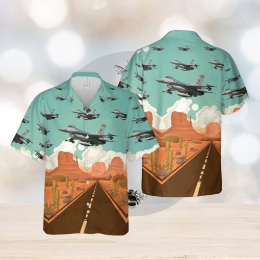 Us Air Force Arizona Air National Guard F 16 Fighting Falcon Trendy Hawaiian Shirt