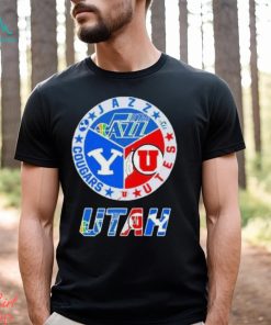 Utah Sports Teams, Utah Jazz, Utah Utes And Cougars T Shirt