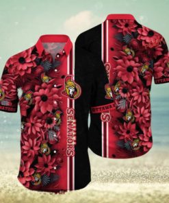 Vacation Spots Aloha Shirt Custom NHL Ottawa Senators Hawaiian Design