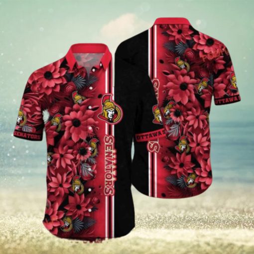 Vacation Spots Aloha Shirt Custom NHL Ottawa Senators Hawaiian Design