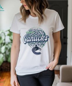 Vancouver Canucks Leopard Print Long Sleeve T Shirt