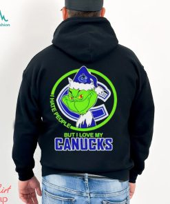 Vancouver Canucks NHL The Grinch I Hate People But I Love My Boston Bruins Shirt
