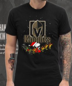 Vegas Golden Knights NHL Santa Snoopy and Woodstock Christmas T Shirt