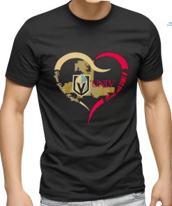 Vegas Golden Knights stand with UNLV shirt