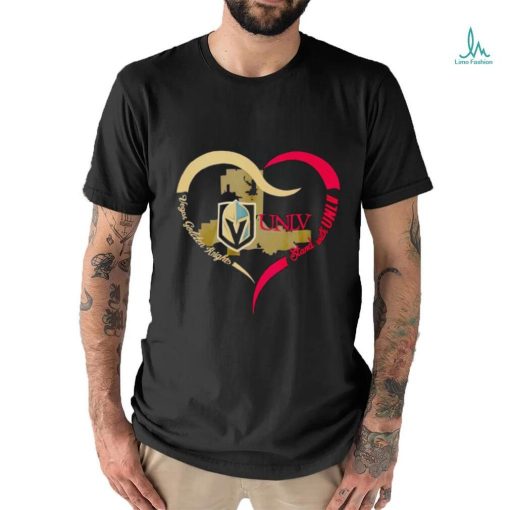 Vegas Golden Knights stand with UNLV shirt