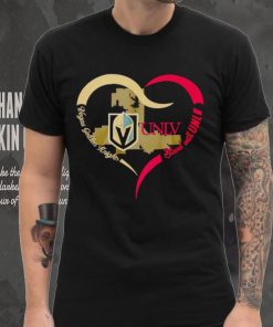 Vegas Golden Knights stand with UNLV shirt