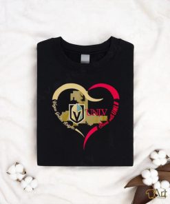 Vegas Golden Knights stand with UNLV shirt