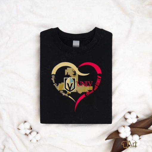 Vegas Golden Knights stand with UNLV shirt