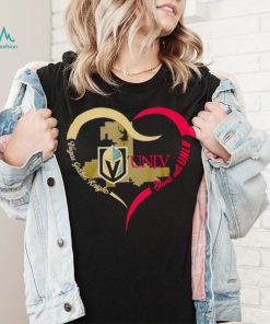 Vegas Golden Knights stand with UNLV shirt