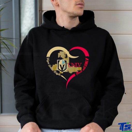 Vegas Golden Knights stand with UNLV shirt