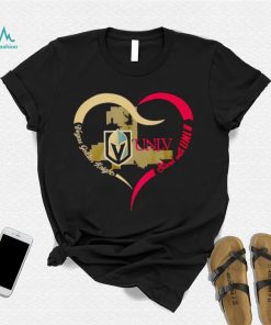 Vegas Golden Knights stand with UNLV shirt