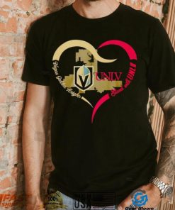 Vegas Golden Knights stand with UNLV shirt