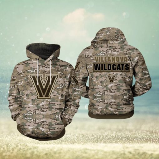 Villanova Wildcats NCAA Camo Veteran 3D Printed Hoodie