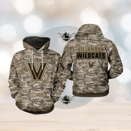 Villanova Wildcats NCAA Camo Veteran 3D Printed Hoodie