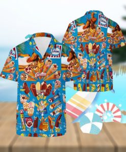 Vintage 90s Ice Cream Beach Hawaiian Shirt,