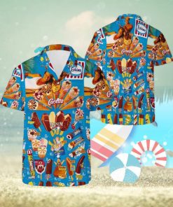 Vintage 90s Ice Cream Beach Hawaiian Shirt,