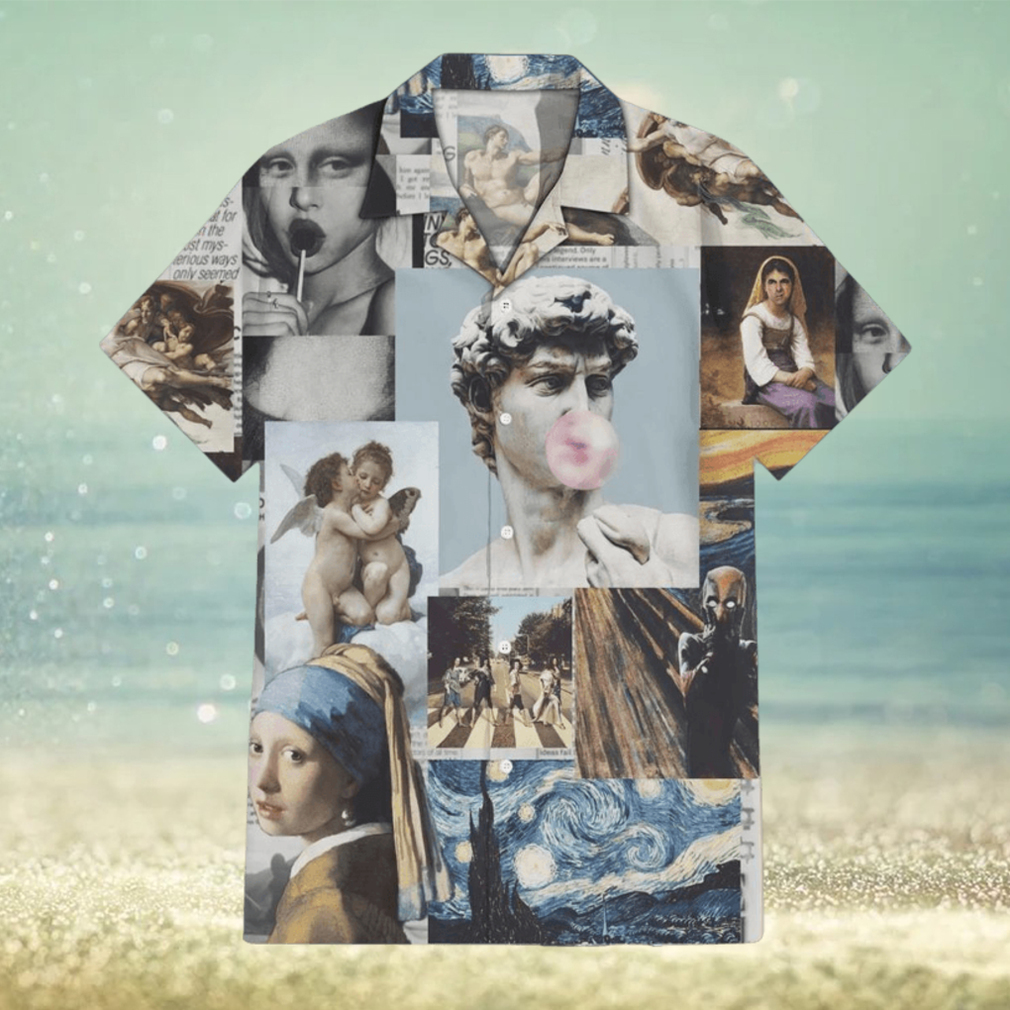 Vintage Art Print Hawaiian Shirt Vintage Art Print Hawaiian Shirt
