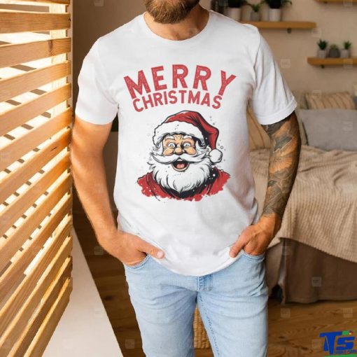 Vintage Santa Merry Christmas T shirt