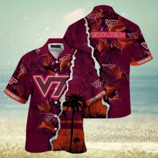 Virginia Tech Hokies NCAA Hawaiian Shirt Custom Brightness Aloha Shirt