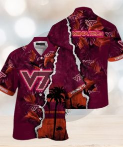 Virginia Tech Hokies NCAA Hawaiian Shirt Custom Brightness Aloha Shirt