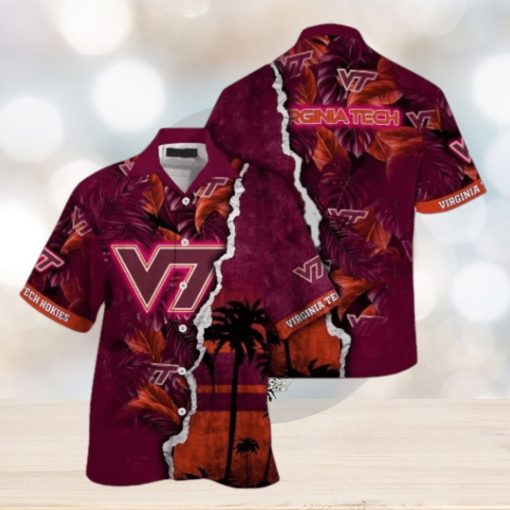 Virginia Tech Hokies NCAA Hawaiian Shirt Custom Brightness Aloha Shirt