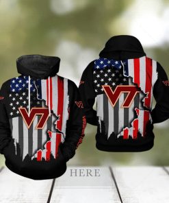 Virginia Tech Hokies NCAA US Flag 3D Printed Hoodie Ver 1