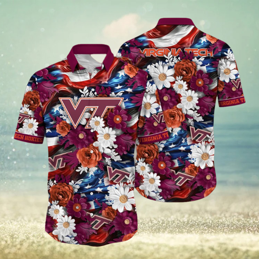 Virginia Tech Hokies NCAA1 Hawaii Shirt Independence Day Virginia Tech Hokies NCAA1 Hawaii Shirt Independence Day