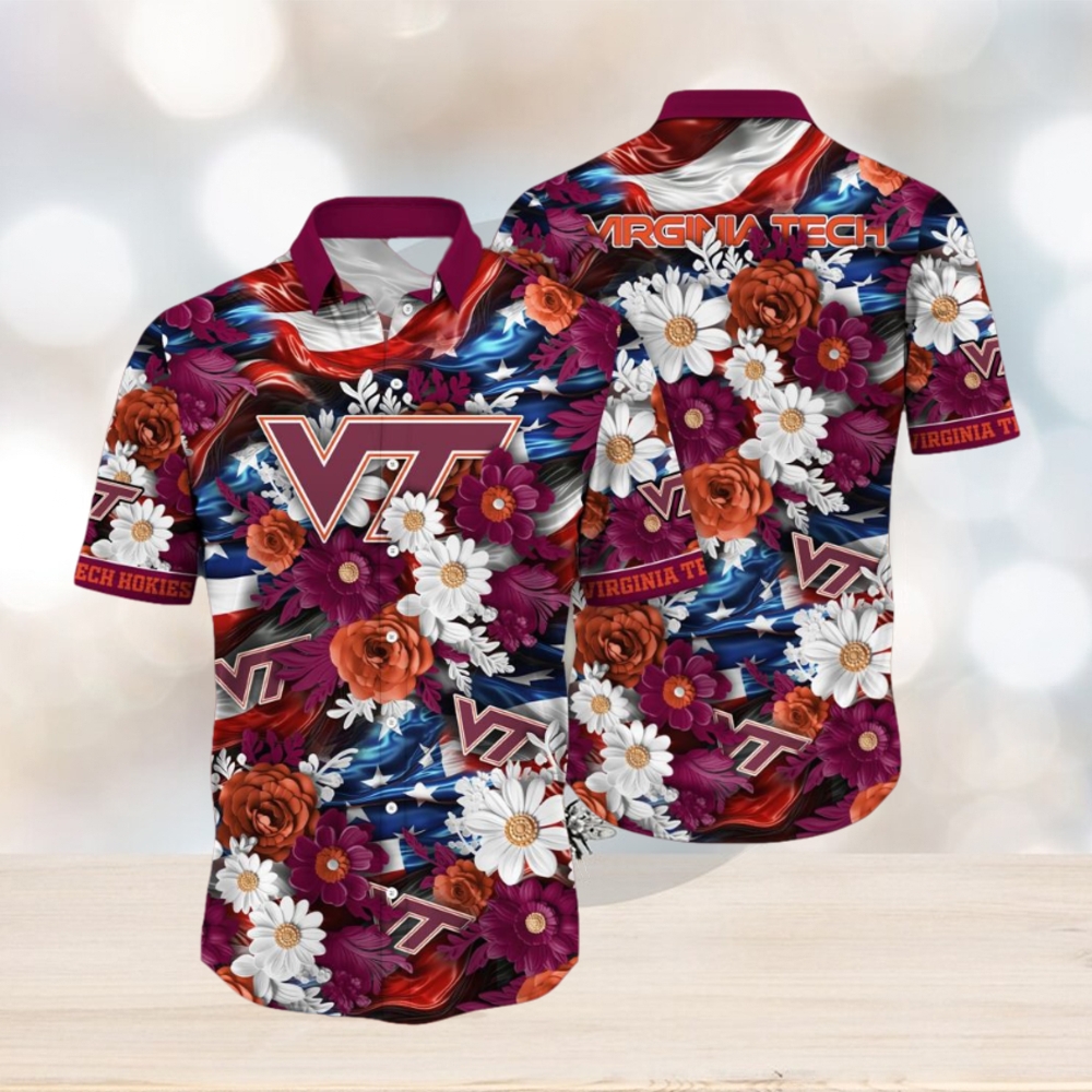 Virginia Tech Hokies NCAA1 Hawaii Shirt Independence Day Virginia Tech Hokies NCAA1 Hawaii Shirt Independence Day