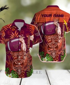 Virginia Tech Hokies Surf custom Name Men And Women Sports Teams Hawaiian Shirt Gift