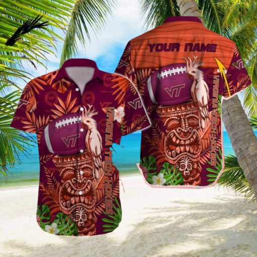 Virginia Tech Hokies Surf custom Name Men And Women Sports Teams Hawaiian Shirt Gift