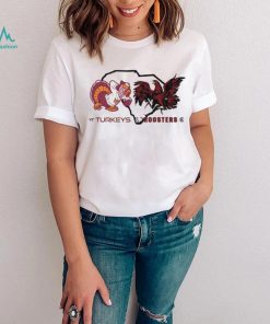Virginia Tech Hokies Turkeys vs South Carolina Gamecocks Rooster shirt