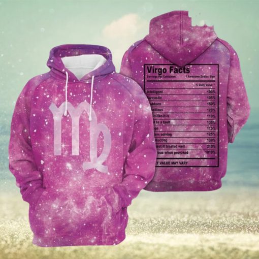 Virgo Horoscope Galaxy 3D Printed Hoodie