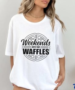 Waffle Weekends Are For Waffles Funny Vintage Breakfast T Shirt