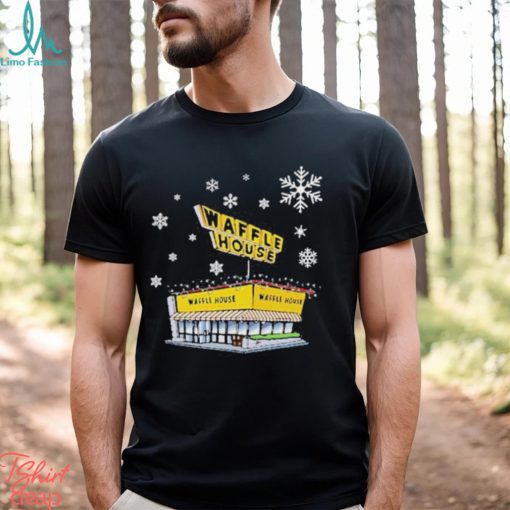 Waffle house blue Christmas shirt
