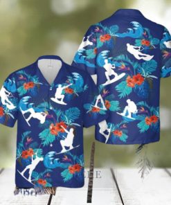 Wakeboarding Silhouettes Aloha Hawaiian Shirt Men And Women Beach Shirt