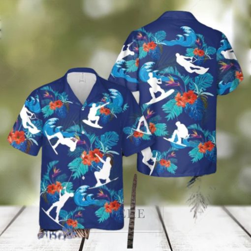 Wakeboarding Silhouettes Aloha Hawaiian Shirt Men And Women Beach Shirt