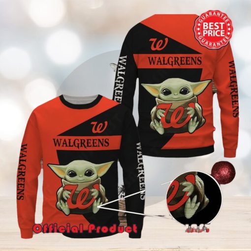 Walgreens Baby Yoda With Logo Ugly Christmas Sweater