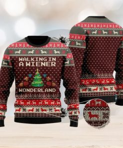 Walking In A Wiener Wonderland Ugly Christmas Sweater Dachshund Dog Dog Lover Gift For Men Women Dog