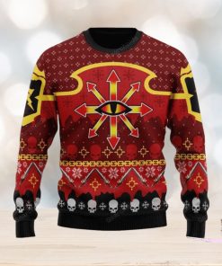 Warhammer 40K Chaos Reigns Khorne Iconic Ugly Sweater Christmas Sweatshirt 3D Printed