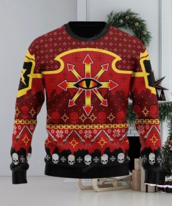 Warhammer 40K Chaos Reigns Khorne Iconic Ugly Sweater Christmas Sweatshirt 3D Printed