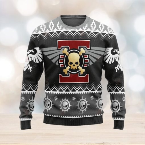 Warhammer 40K Deathwatch Skull Iconic Ugly Sweater Christmas Sweatshirt 3D Printed