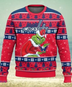 Washington Capitals Grinch Ugly Christmas Sweater Christmas Gift For Sport Fans