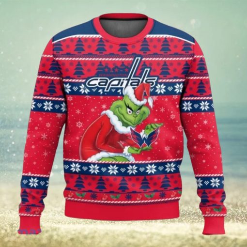 Washington Capitals Grinch Ugly Christmas Sweater Christmas Gift For Sport Fans