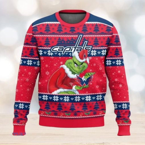 Washington Capitals Grinch Ugly Christmas Sweater Christmas Gift For Sport Fans