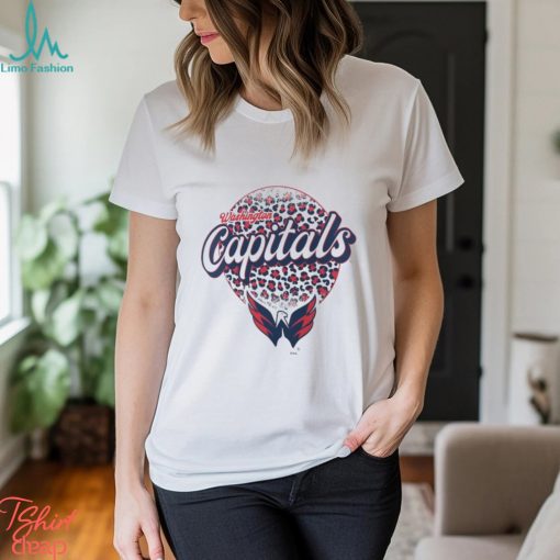 Washington Capitals Leopard Print Long Sleeve T Shirt