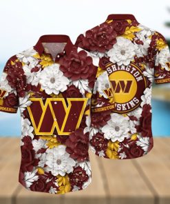 Washington Commanders Hawaii Shirt Flower Summer Vibes